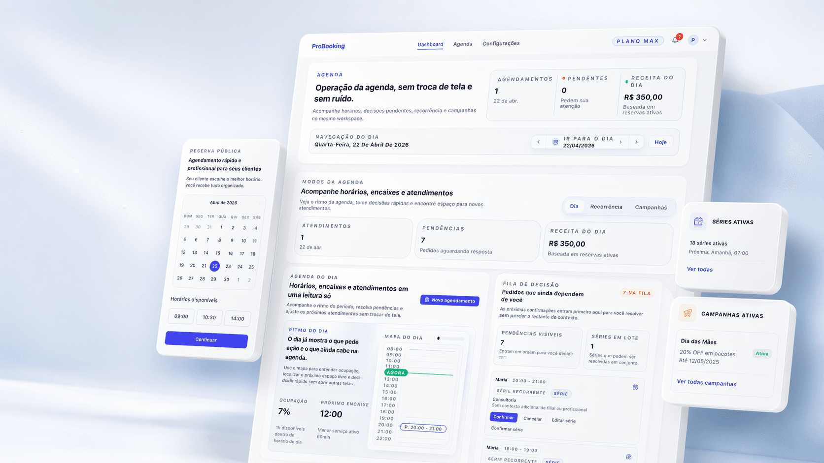 Preview do ProBooking: Recorrência automática